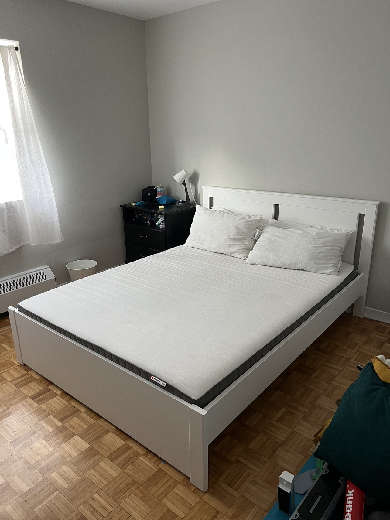 IKEA SONGESAND BED FRAME w/ MORGEDAL MATTRESS