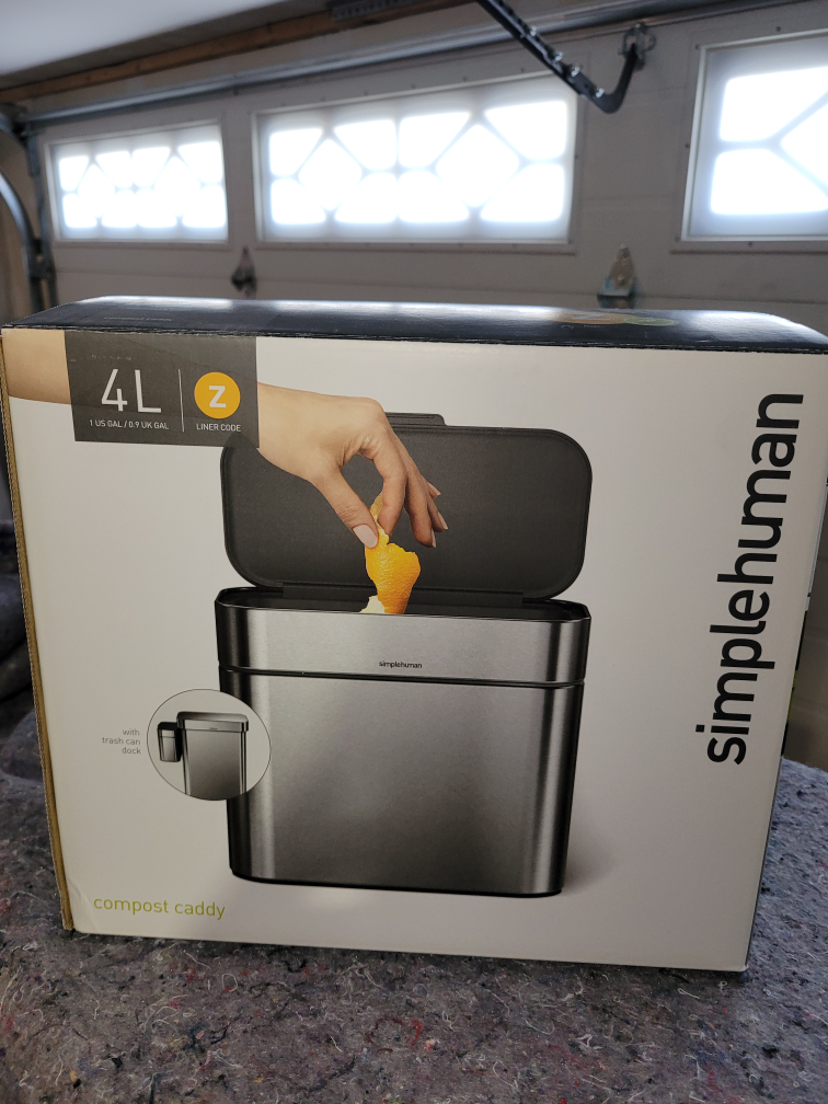 Simple Human Compost Caddy 4L Brushed Stainless Steel