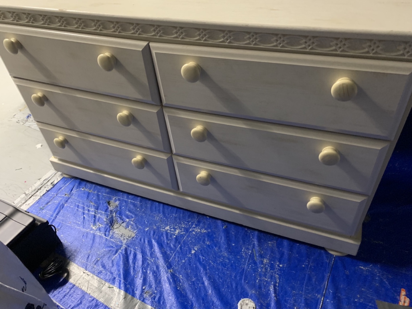 Off White Wooden Dresser with 6 drawers - photo 2