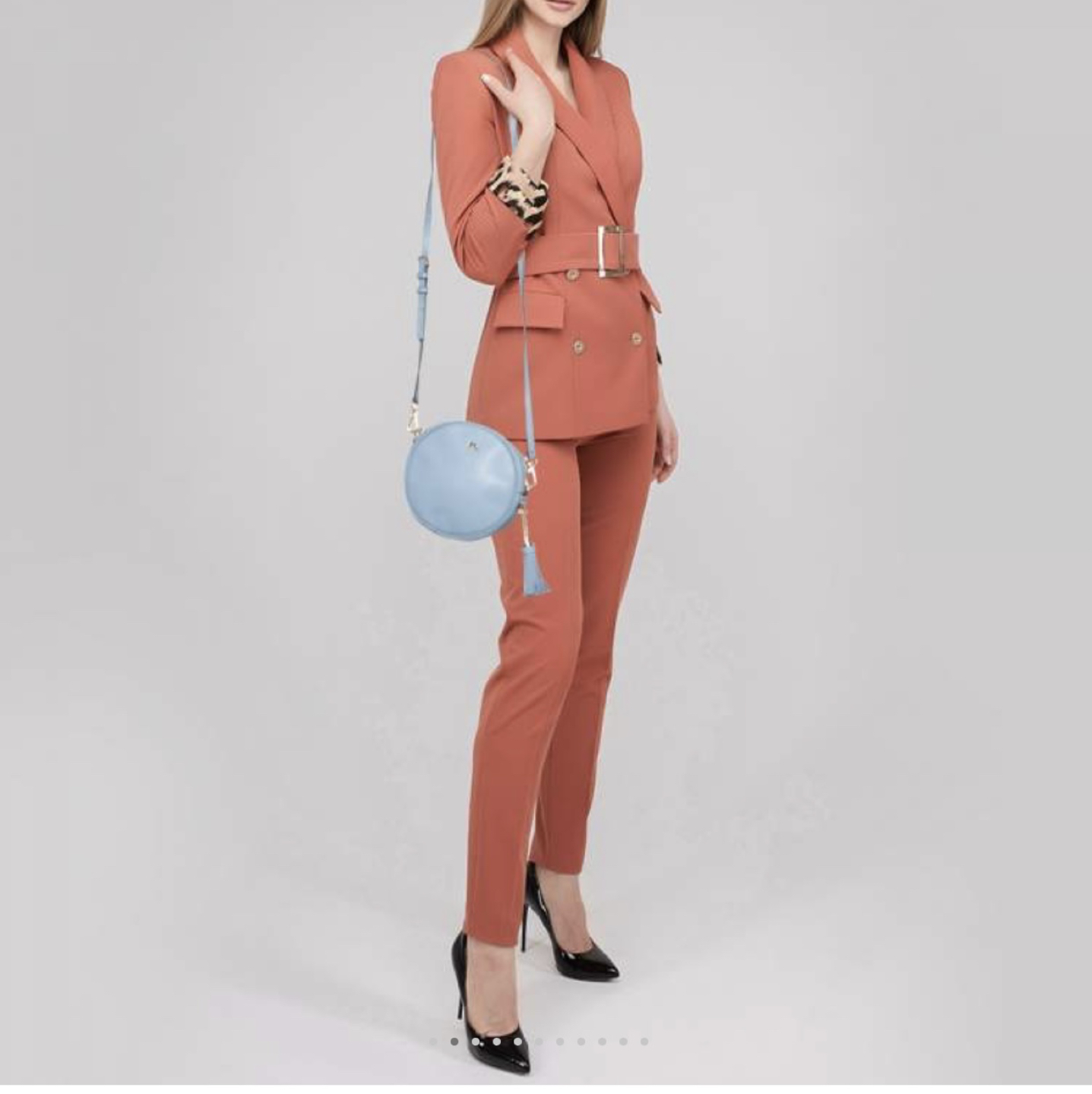 Michael Kors Blue Leather Round Crossbody Bag - photo 2