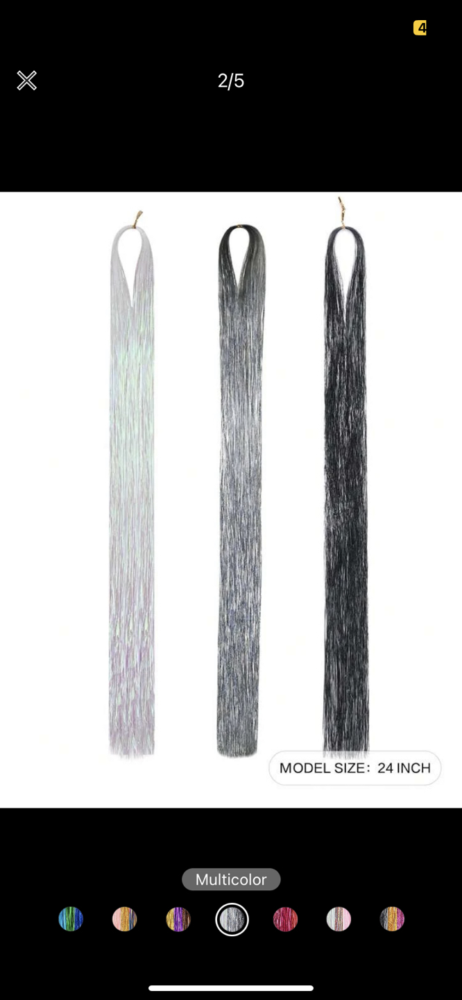 Synthetic hair extensions  - 24 inches image indicator(2)