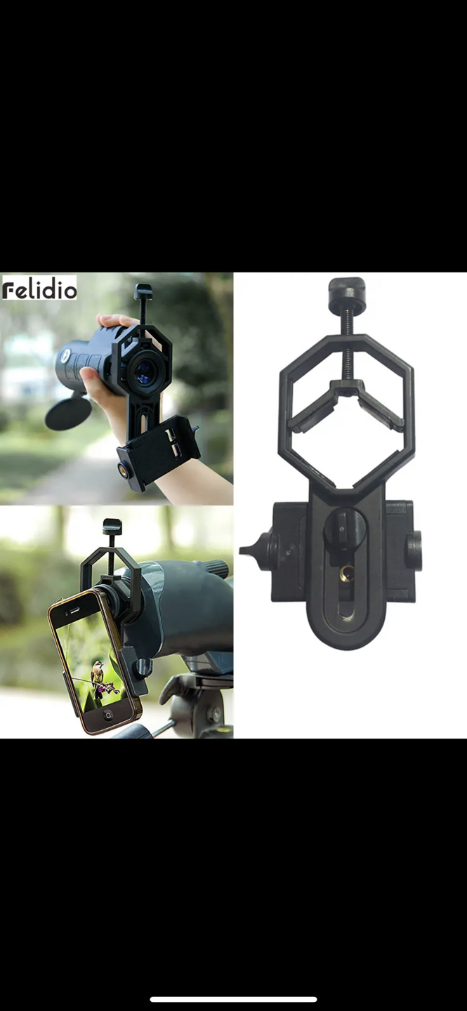 Felidio Universal Cell Phone Holder Telescope Mount Adapter image indicator(6)