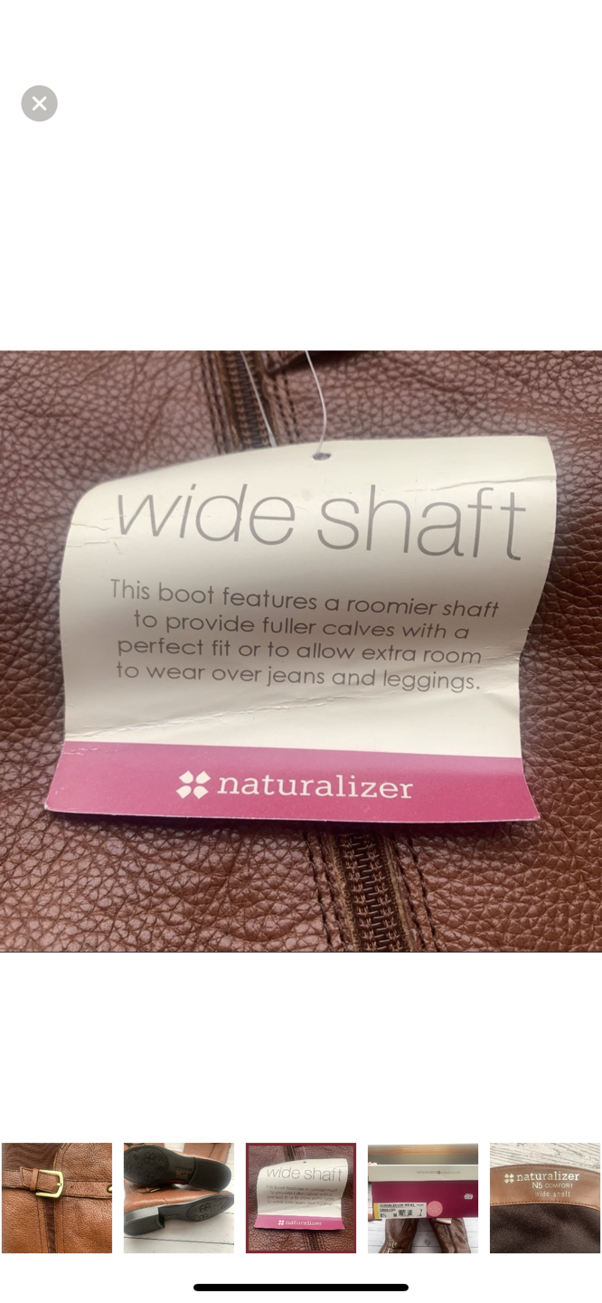 NATURALIZER Johanna Wide Calf Riding Boots size 8.5 image indicator(7)