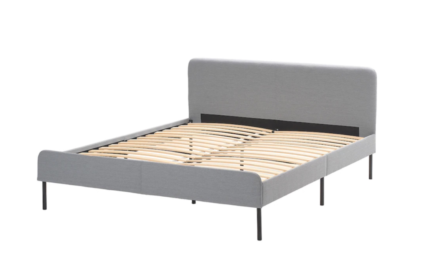 Ikea upholstered queen bed frame thumbnail