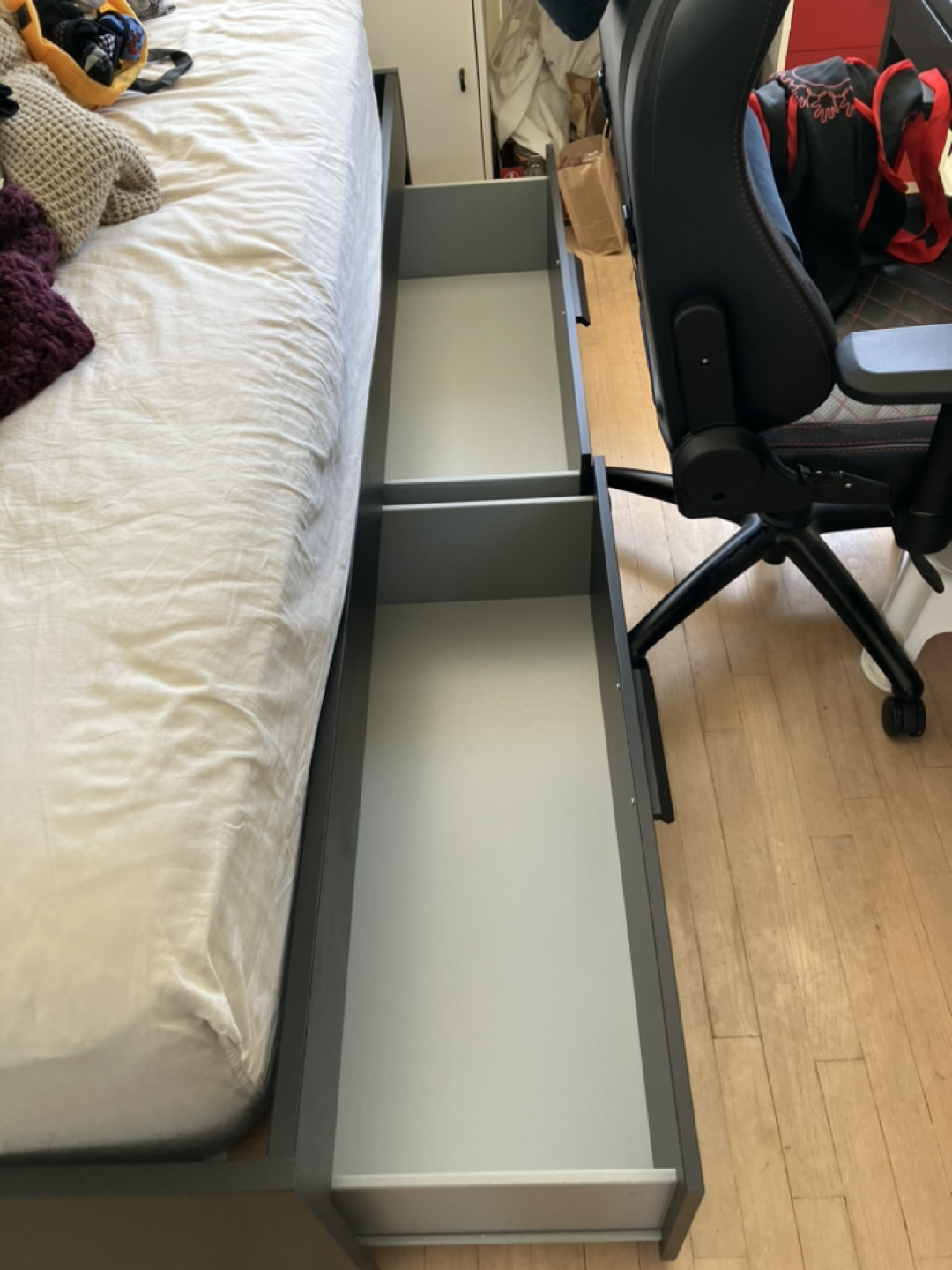 IKEA Black Bed Frame w/ Storage - Full Sized Mattress - photo 5