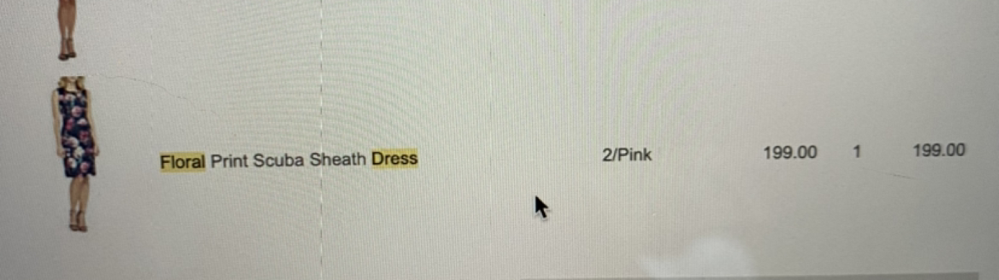 Brand new with tag, Floral print scuba sheath dress image indicator(4)