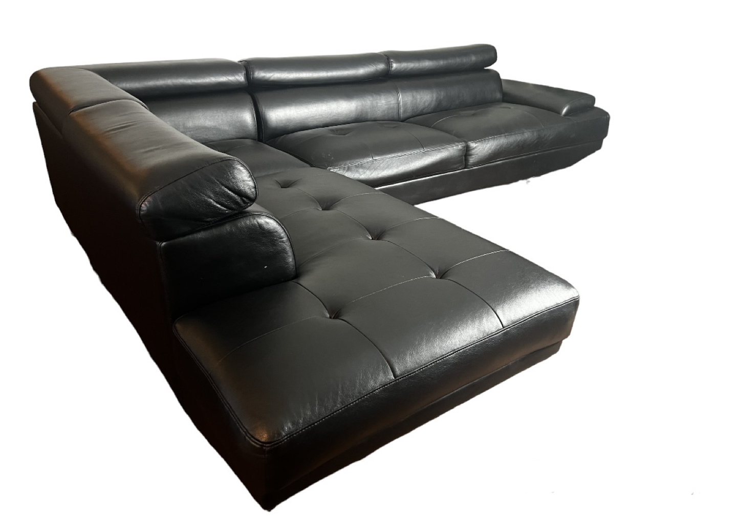 Faux Leather Sectional Sofa #freecycle