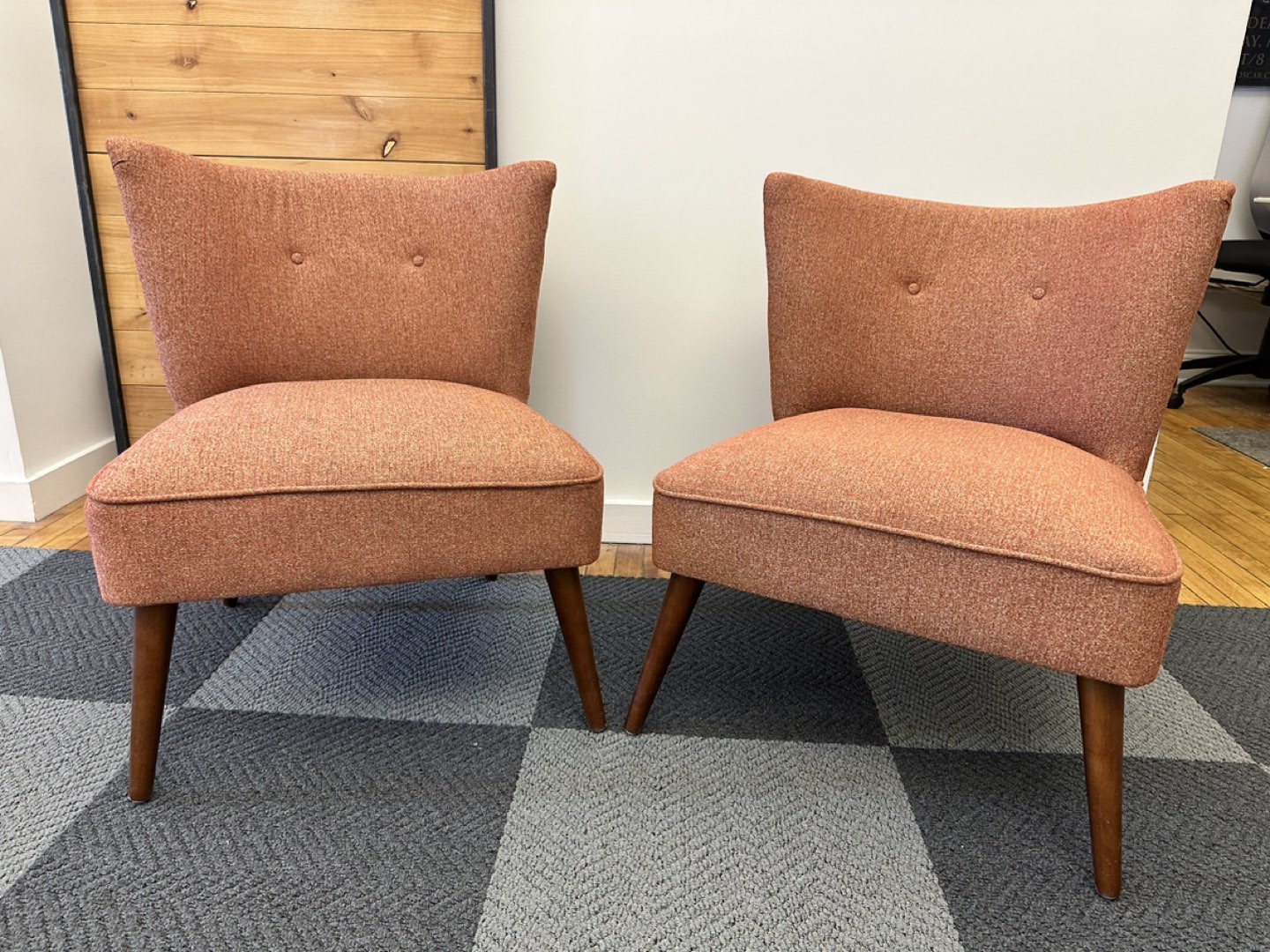 Slipper Accent Chairs (2)