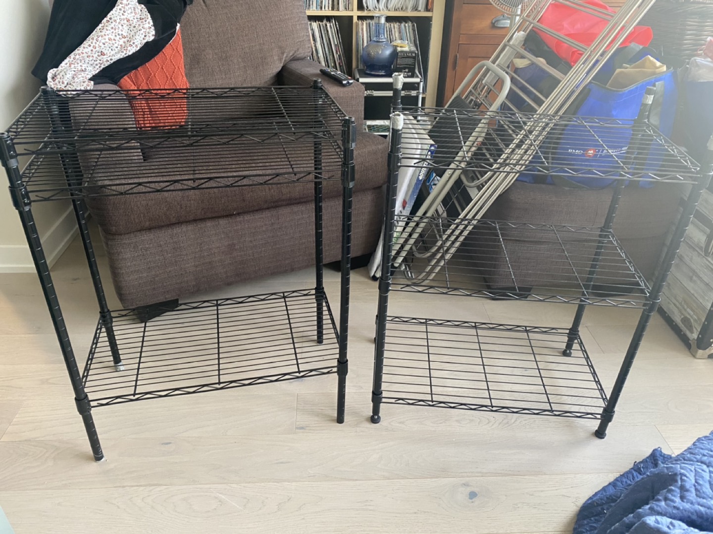 Three Shelf Adjustable Storage Shelf (two units included)