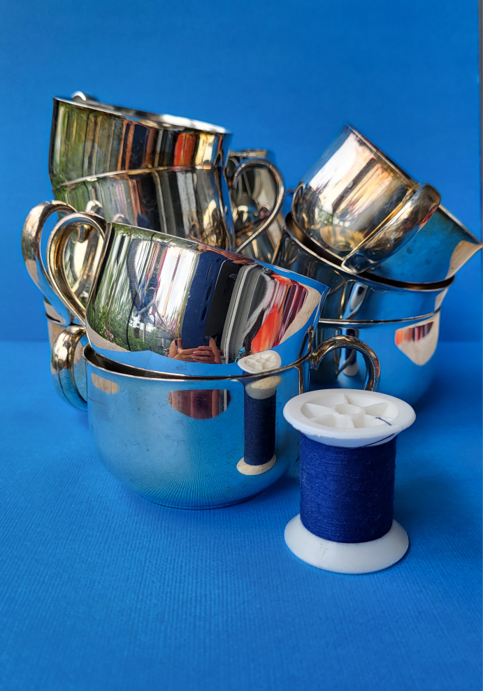 Vintage ONEIDA 12 Silver Plate Punch Cups - photo 4