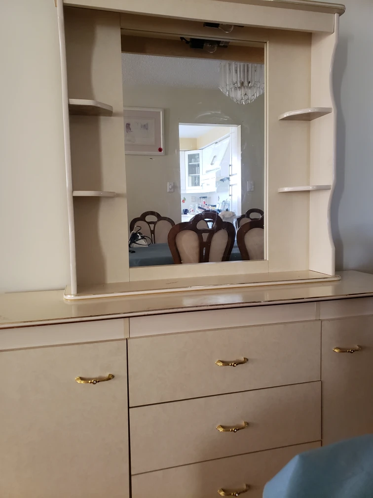 dressing table with light