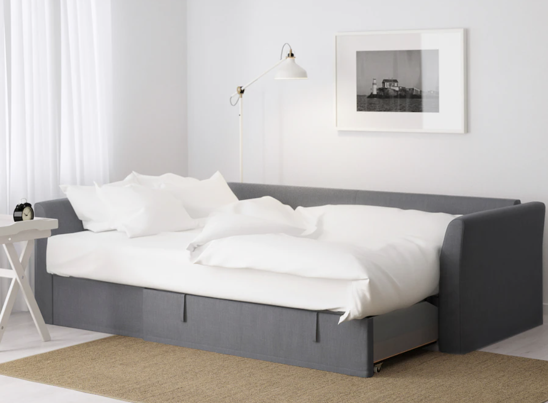 Ikea Holmsund sofa bed couch with storage image indicator(4)