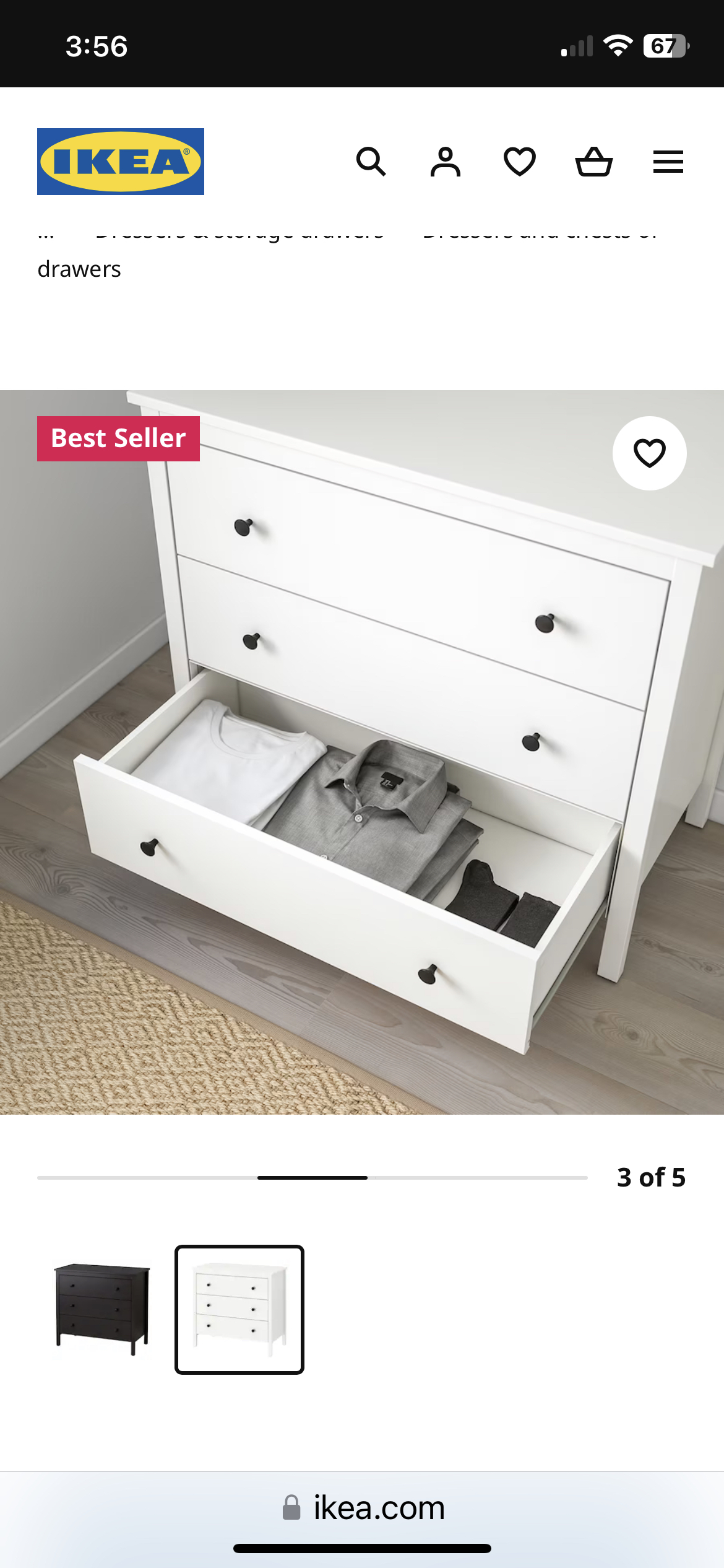 White IKEA Koppang dresser - photo 3