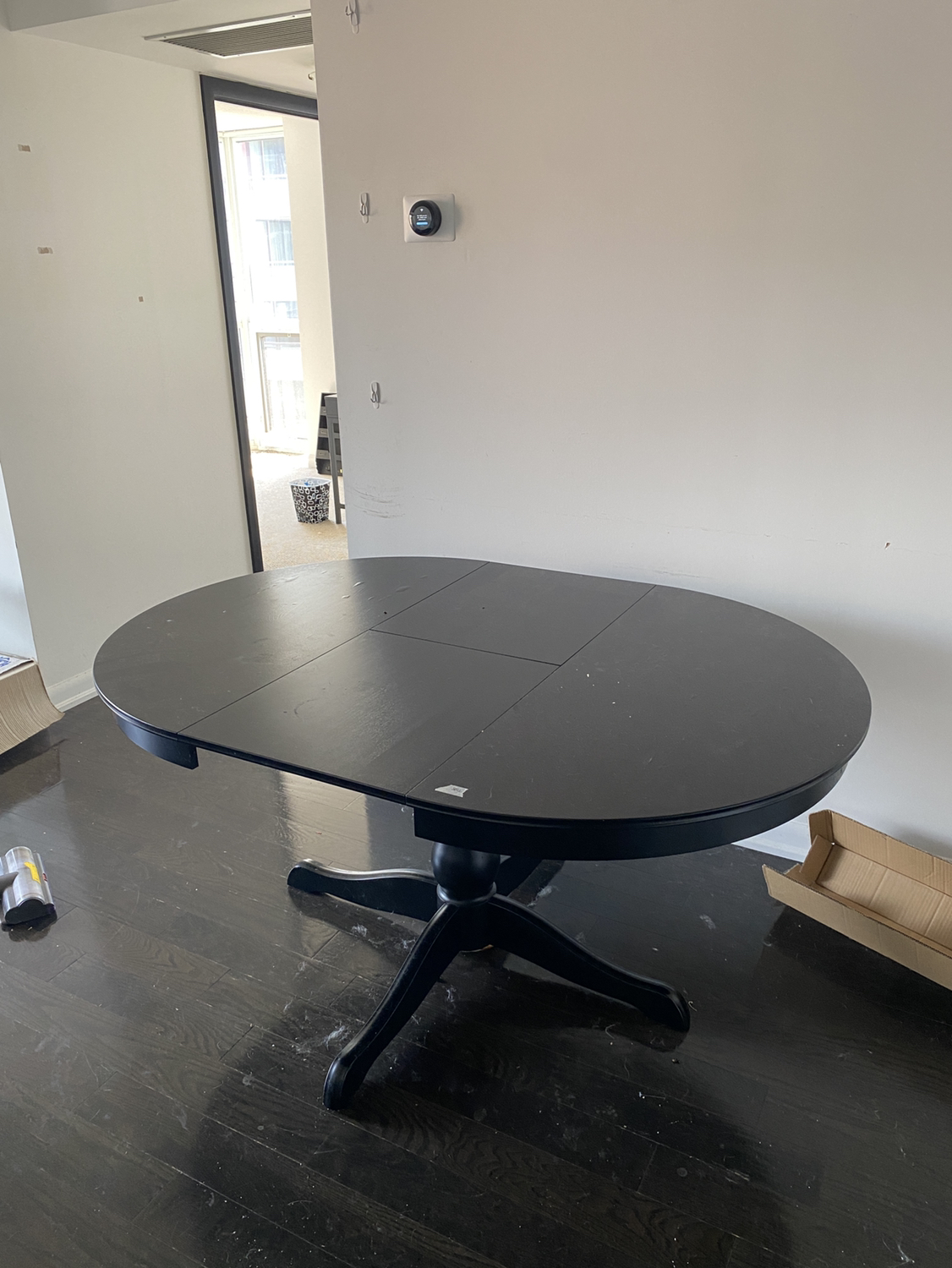 IKEA INGATORP Extendable table, black, - photo 2