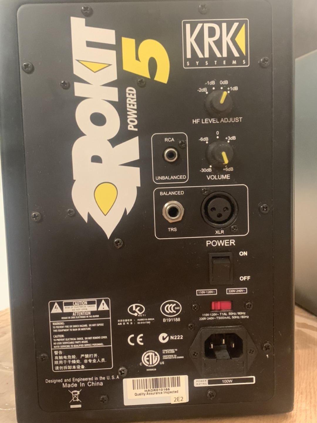 KRK Rokit 5 Studio Monitors (used pair) 100watts each image indicator(4)