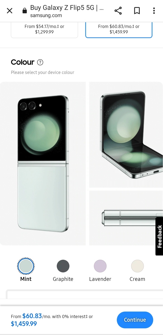 Samsung Galaxy Z Flip 5 (sealed, released Aug 11, 2023) thumbnail