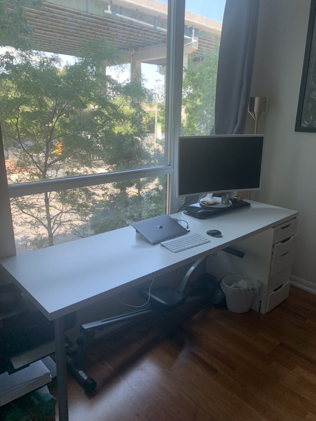 Ikea long desk! thumbnail