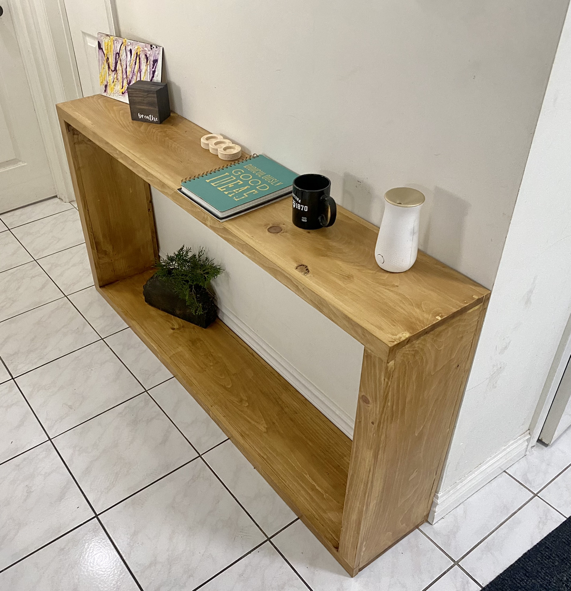 Solid wood handcrafted console table - photo 4