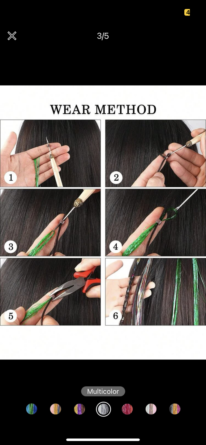 Synthetic hair extensions  - 24 inches image indicator(3)