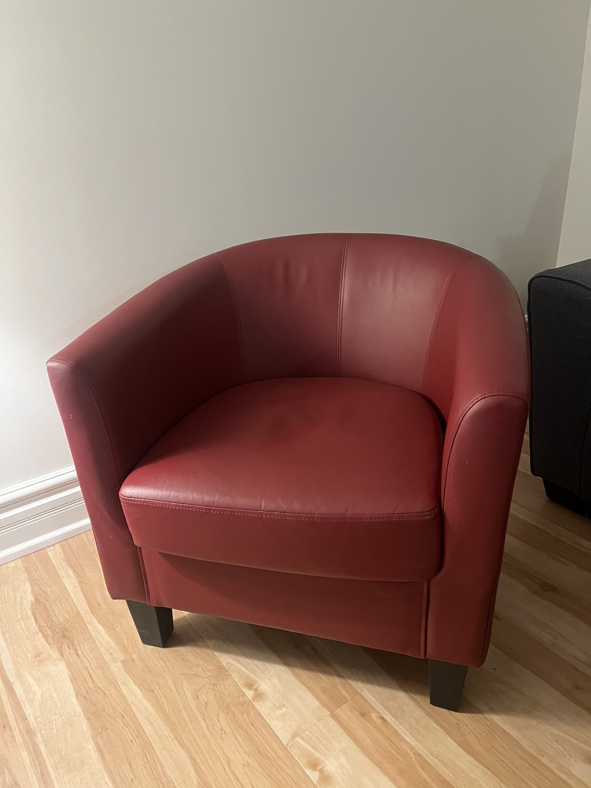 Maroon/Red Leather Chair Seat thumbnail