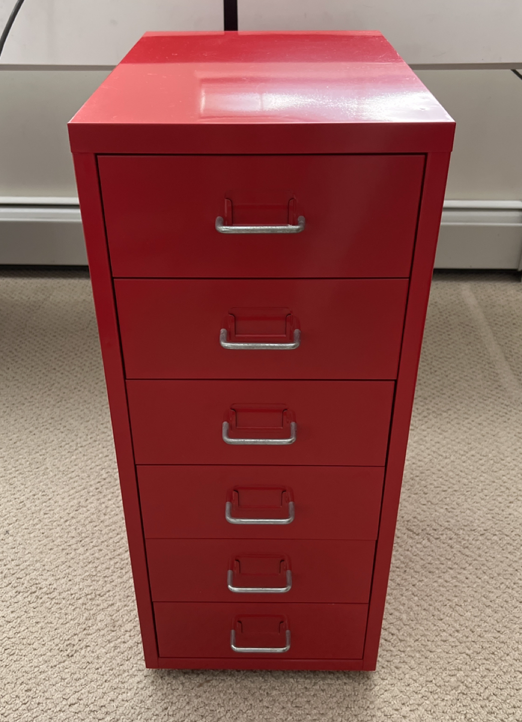 IKEA file cabinet, HELMER - red #freecycle