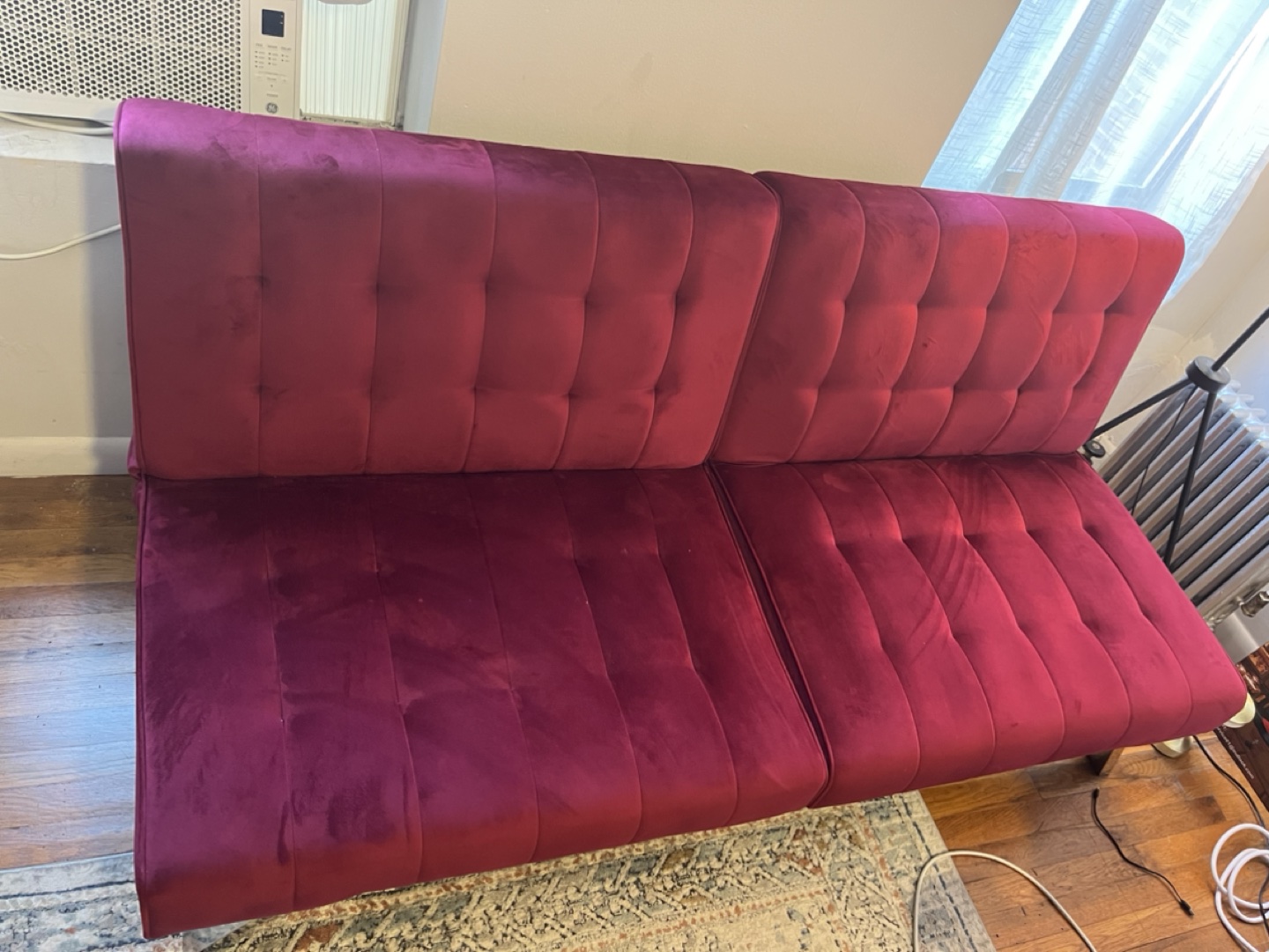 Velvet Convertible Sofa/ Futon - photo 3
