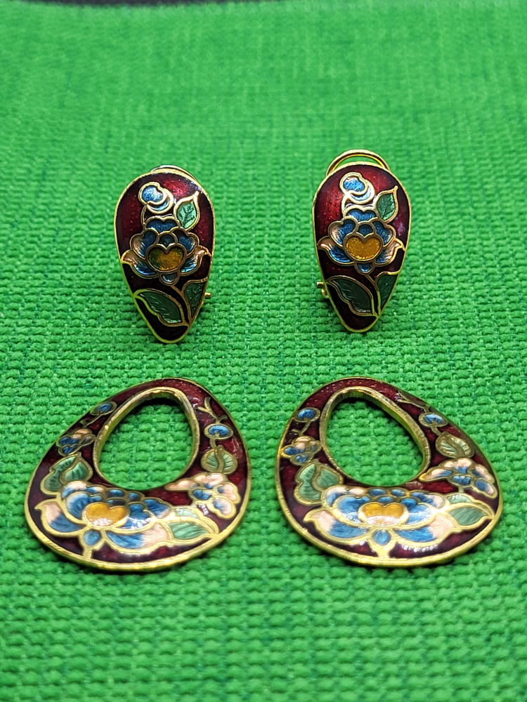 Vintage Cloisonne earrings - photo 3