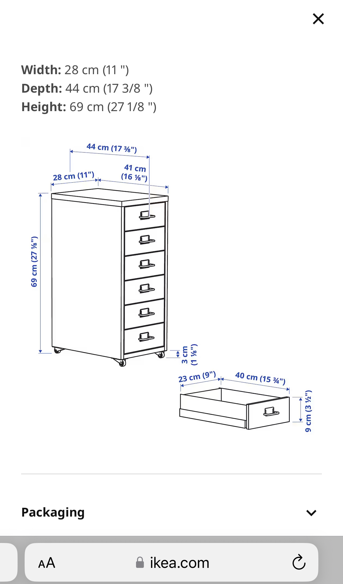 IKEA file cabinet, HELMER - red #freecycle - photo 3