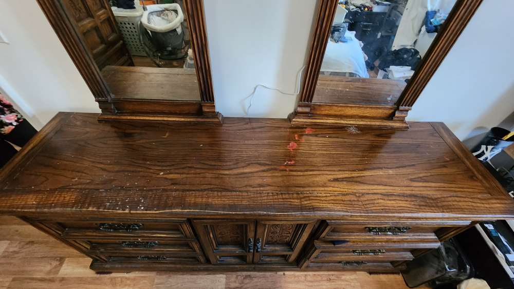 Mid-Century Solid Wood Mirrored Dressor - photo 2