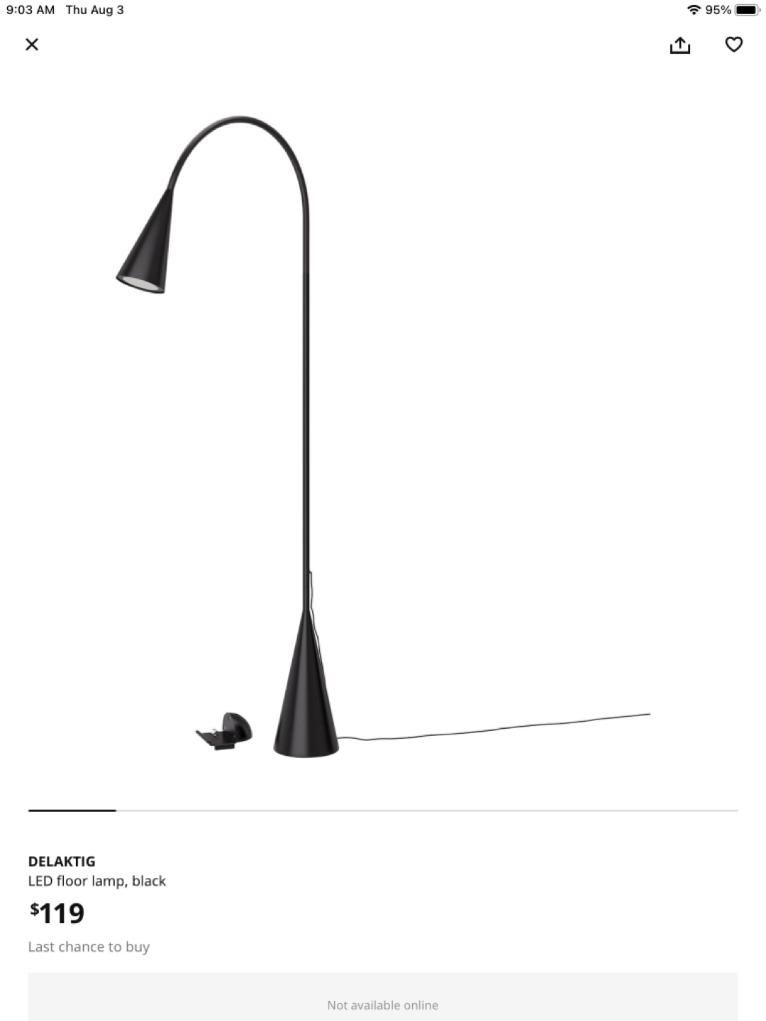 IKEA Delaktig floor lamp thumbnail