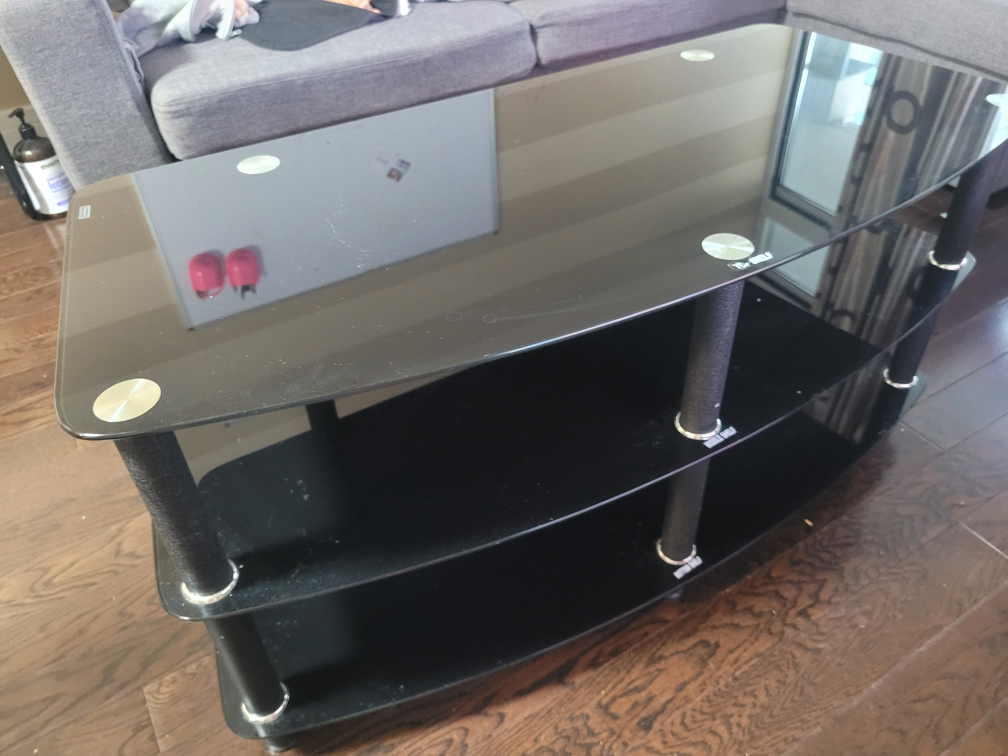 Glass TV stand thumbnail