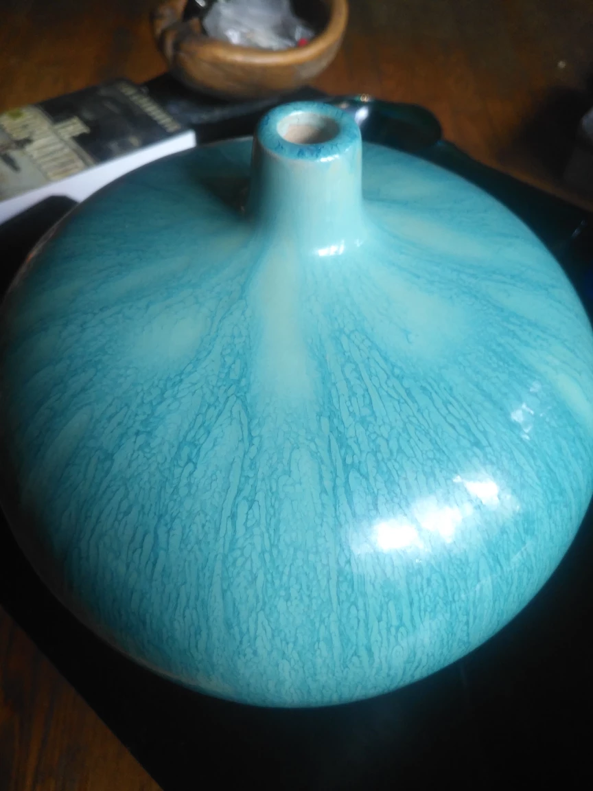 stunning turquoise ceramic vase