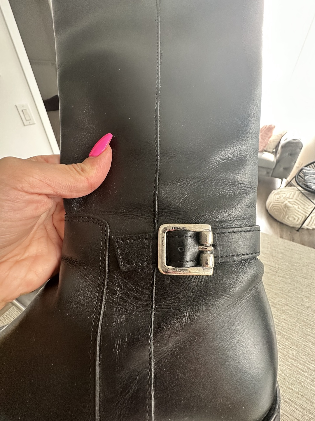 Black Winter Knee High Boots in womens size 8 - photo 5