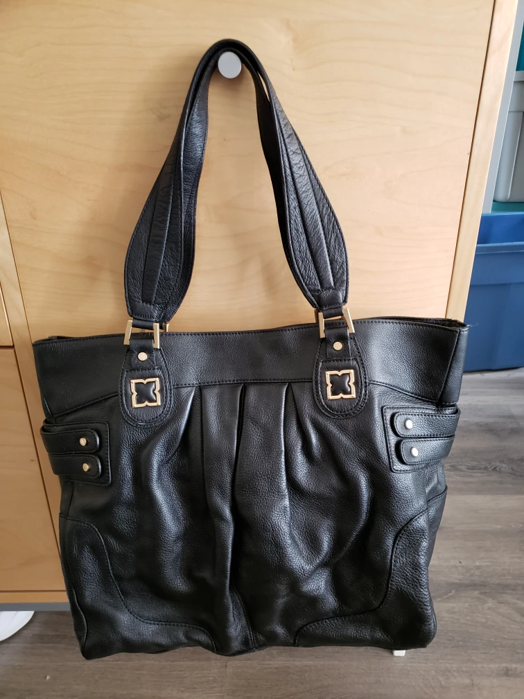 Black leather bag thumbnail