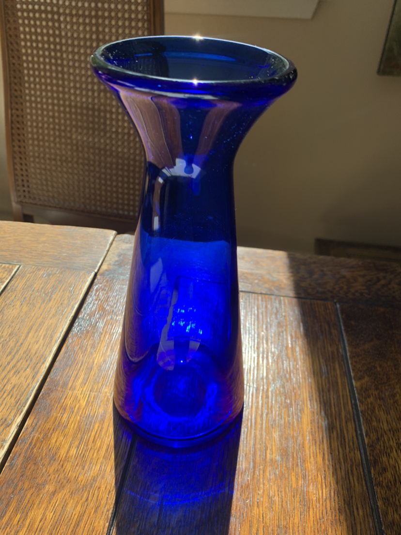 Hand-blown Cobalt Blue Carafe
