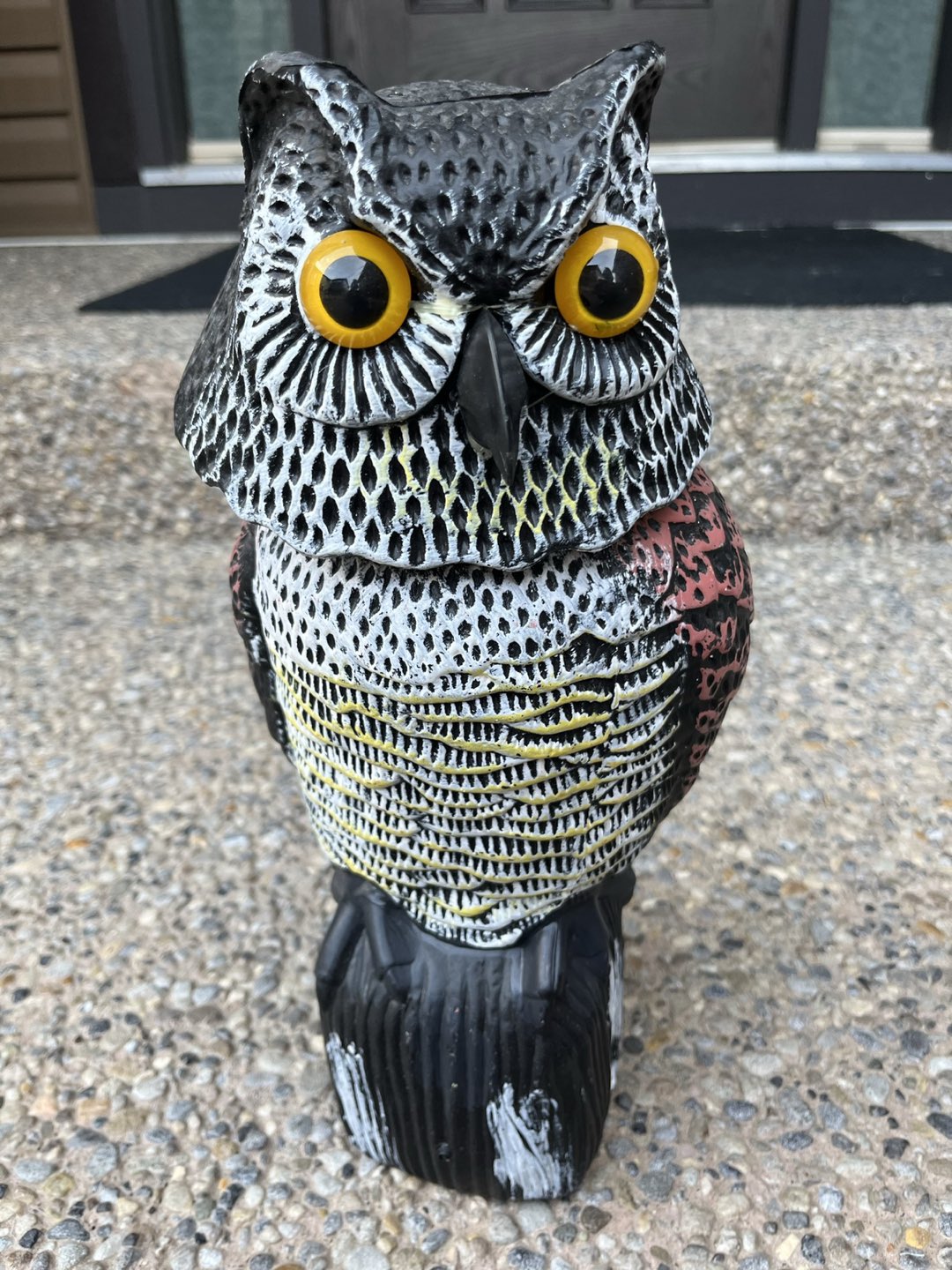 Rotating Head Plastic Garden Owl - Brand new thumbnail