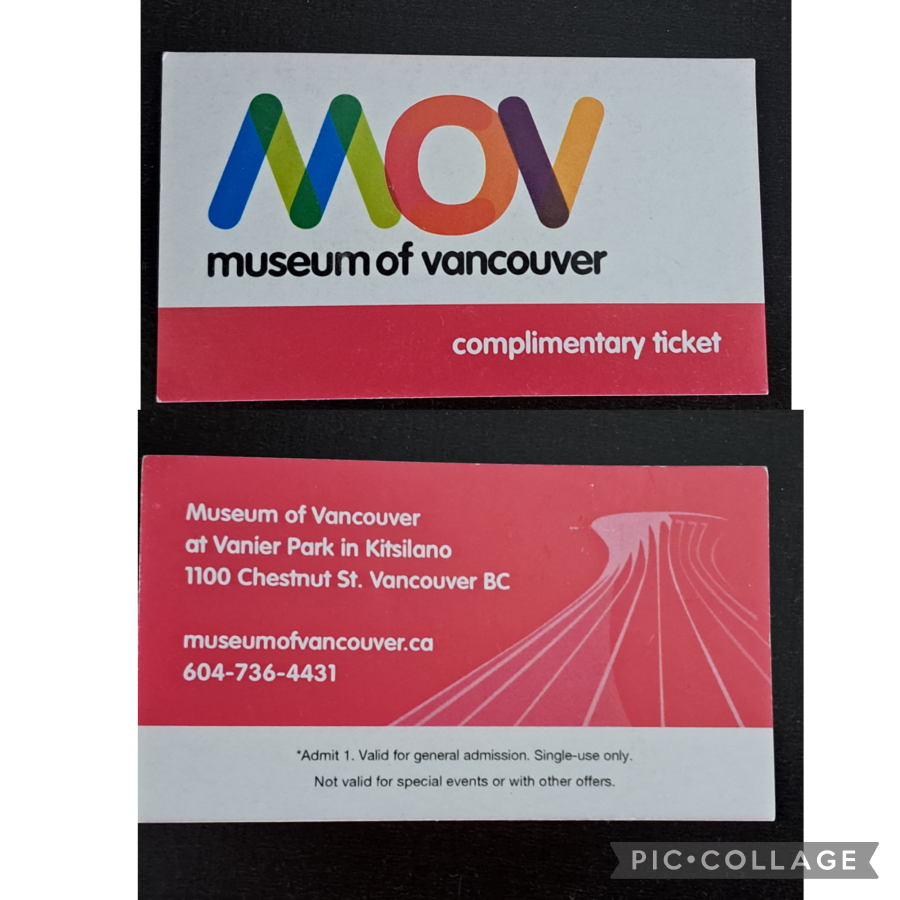 Museum of Vancouver ticket #freecycle thumbnail
