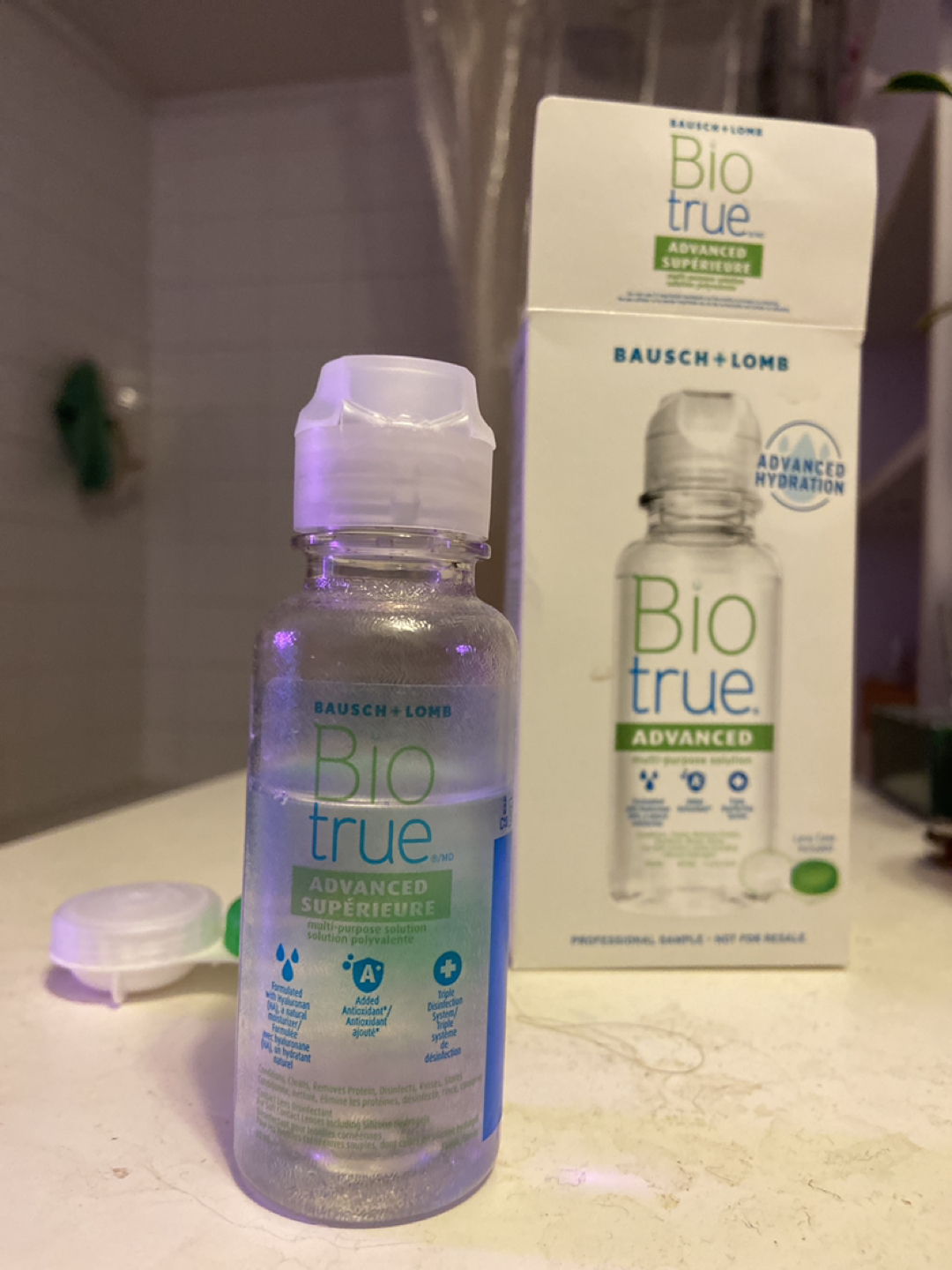 Contact lens Case (New) & solution (more than 50%) #freecycle - photo 2