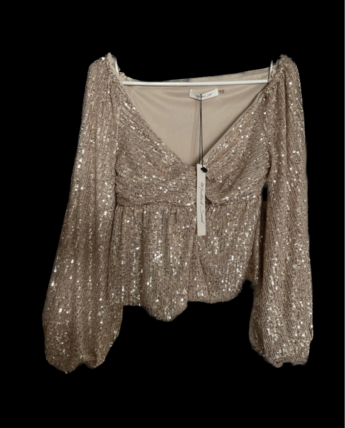 Mustard Seed Medium gold sequin blouse thumbnail