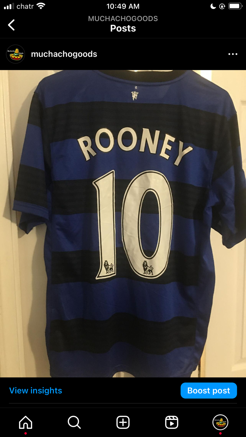 Manchester United Wayne Rooney Champions Jersey - Size Medium - photo 2