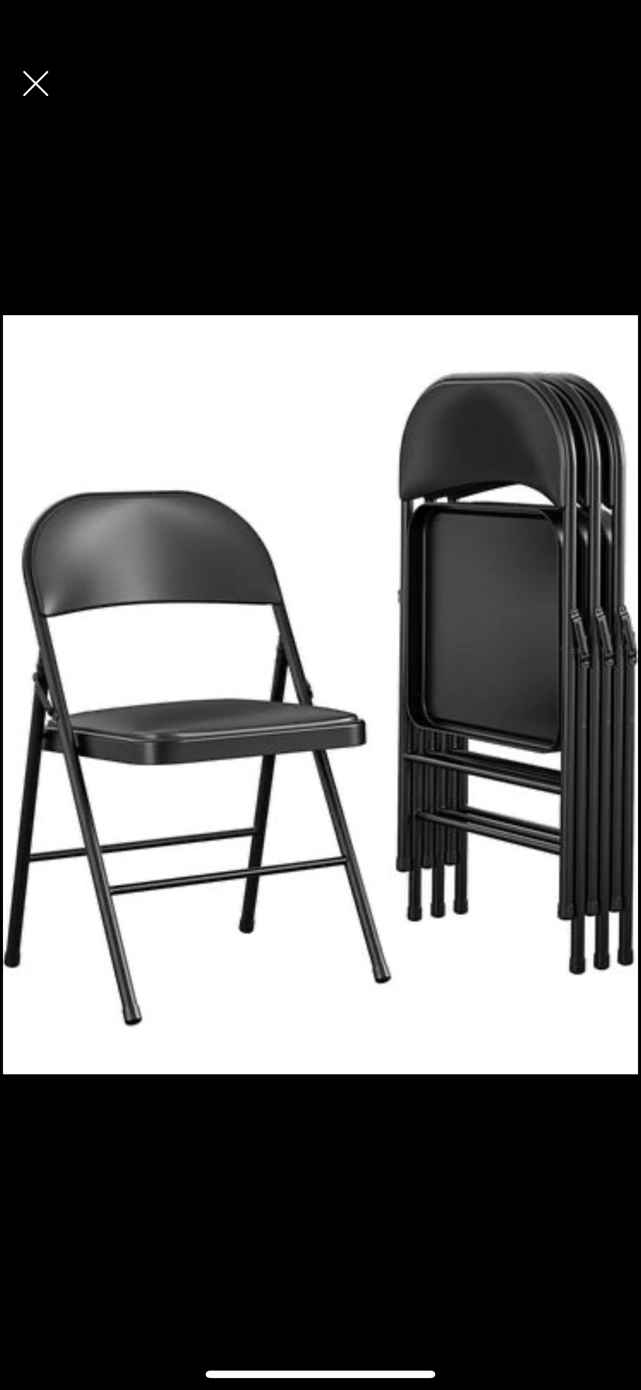 6 Foot Bi-Fold Plastic Folding Table+ 4 Vinyl Folding Chair - photo 5