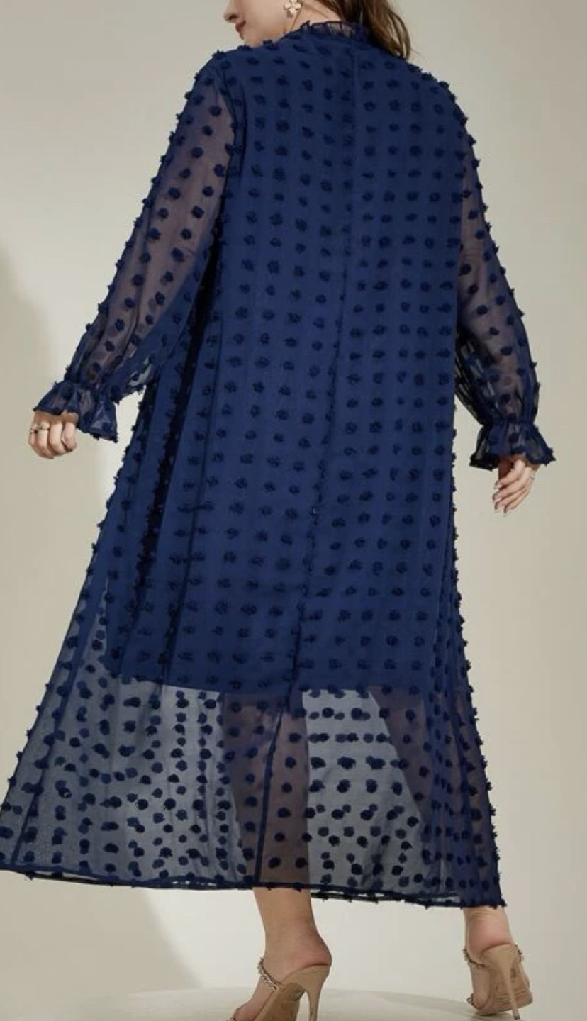 Elegant blue dress - photo 2