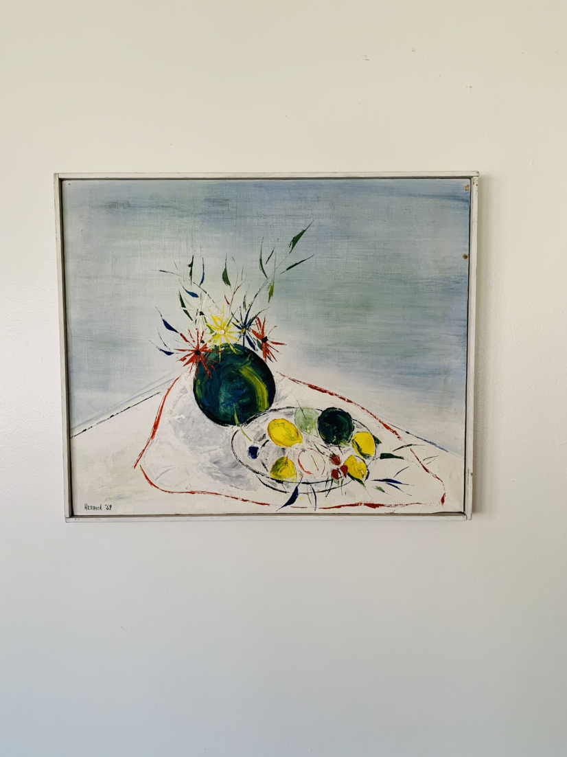 Midcentury Abstract Still Life Painting thumbnail