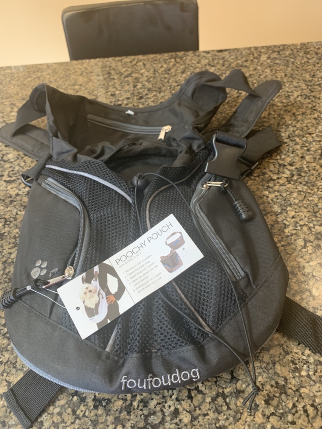 New w/tags Fou fou poochy pouch designer Dog carrier thumbnail
