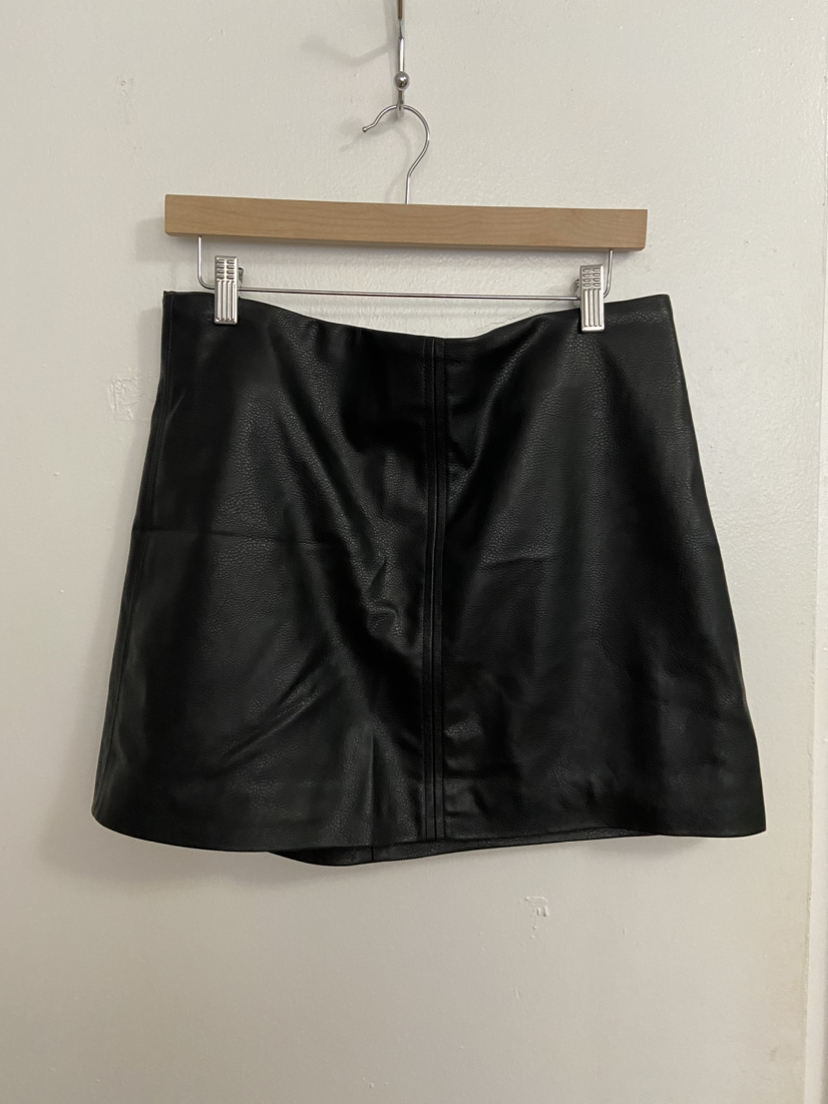 H&M Faux Leather Skirt - Size 12 thumbnail