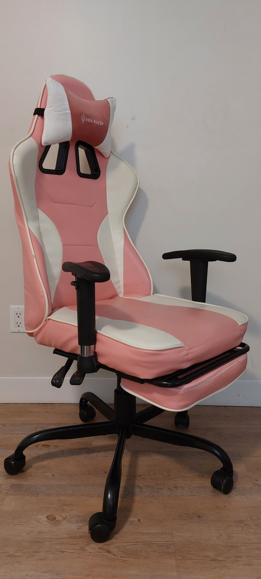 Pink gaming chair