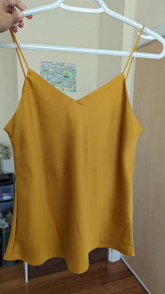 New - 2 colors double layer silky Cami top Size S thumbnail