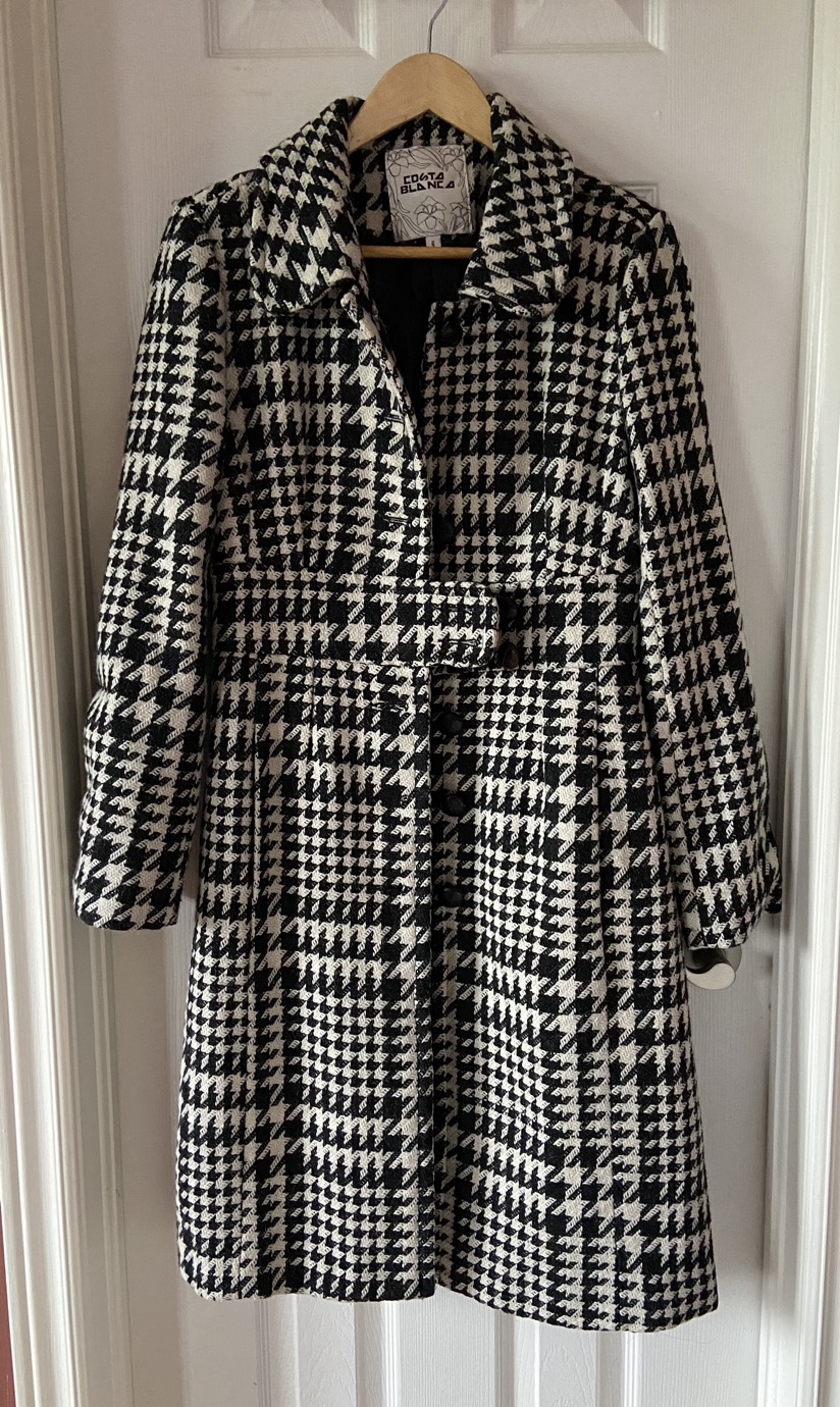 Costa Blanca Women's Houndstooth Wool Coat US