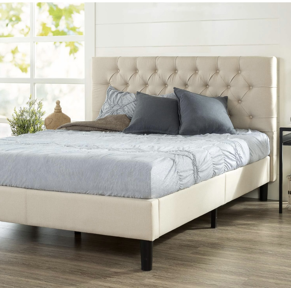 Queen) ZINUS Misty Upholstered Platform Bed Frame - photo 5