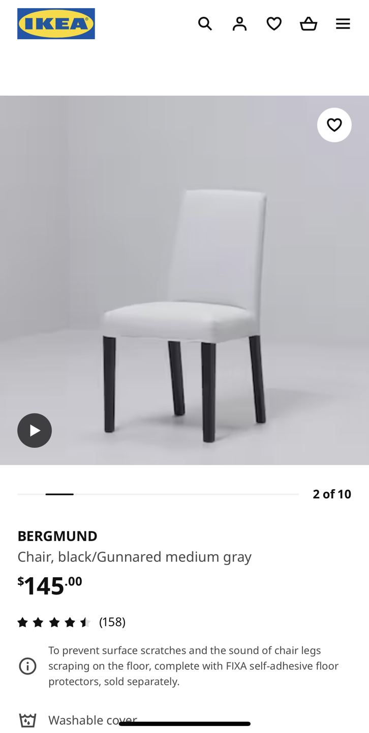 Henriksdal chairs (set of 4) WHITE - photo 2
